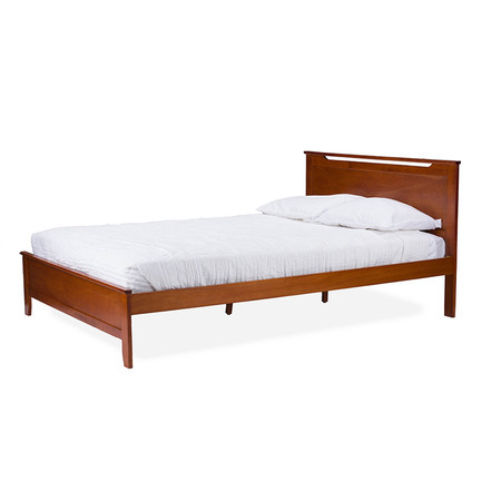 BAXTON STUDIO Demitasse Brown Wood Contemporary Twin-Size Bed 113-6100
